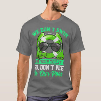 Camiseta Salvadores Engraçados, não faça xixi na Piscina