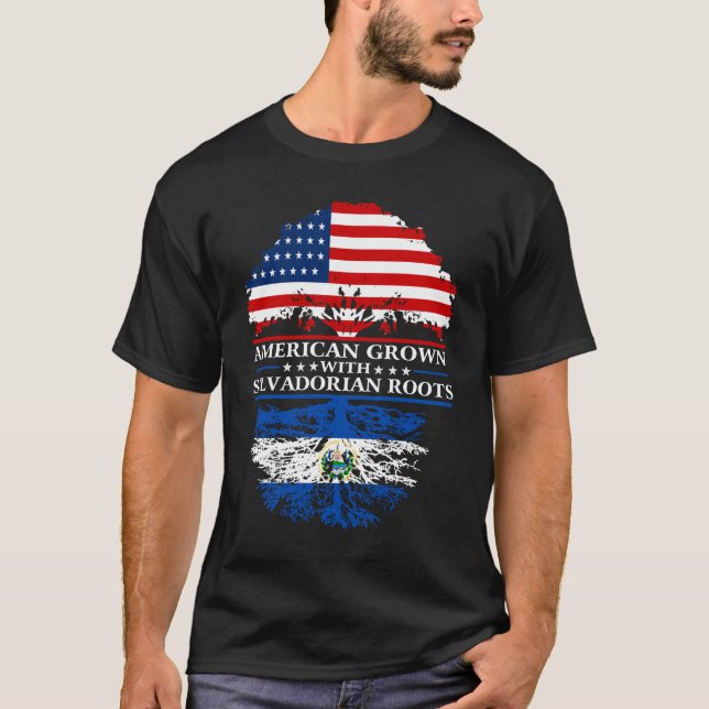 Camiseta Salvadoriano Raízes Americanas Cultivam El Salvado (Frente)