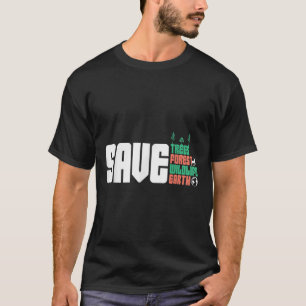 Camiseta Salvaguardar O Ambiente Mundial De Proteção Da Nat