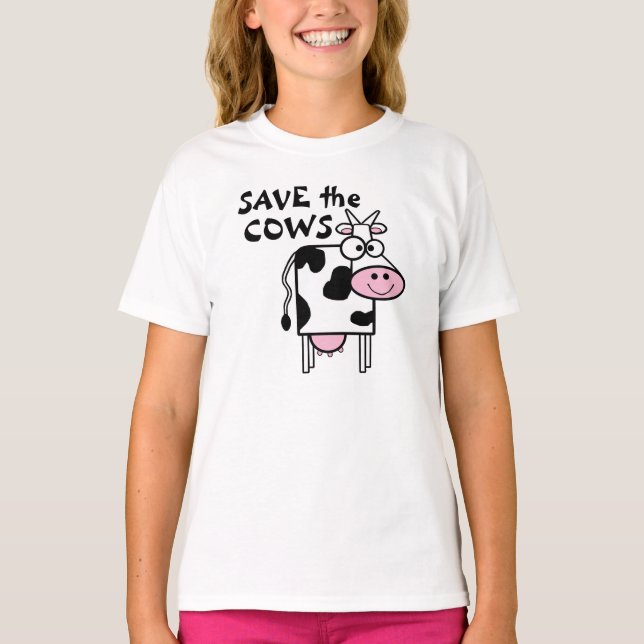 Camiseta Salvaguardar Os Direitos Dos Animais Das Vacas (Frente)