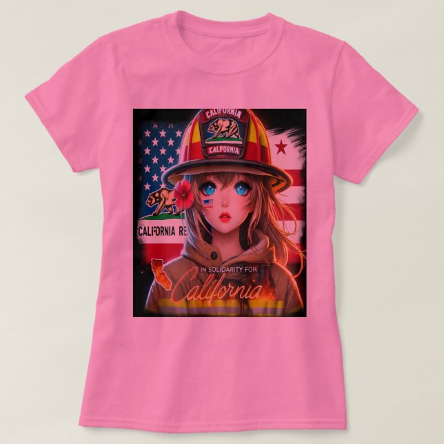 CAMISETA SALVAJES INCENDIOS EN LOS ANGELES CALIFORNIA (Frente do Design)