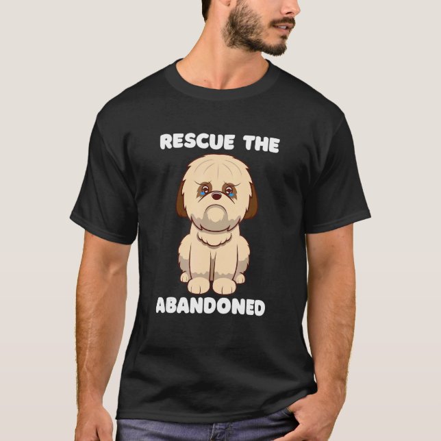 Camiseta Salvamento Abandonado De Cães De Gatos Com Abrigo  (Frente)