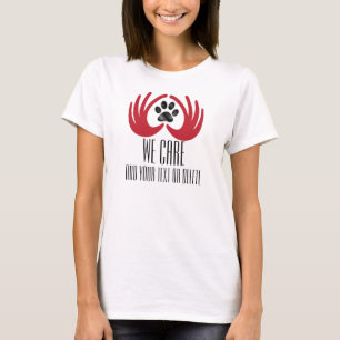 Camiseta Salvamento/Adoção Pet - Coração nas Mãos - Nós nos
