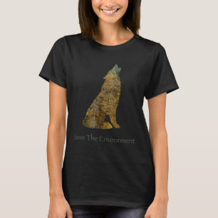 Camiseta Salvamento Ambiental Do Lobo Ambiente Silhouette