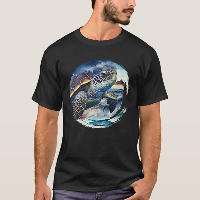 Camiseta Salvamento das tartarugas Proteção ambiental Ocean (Frente)