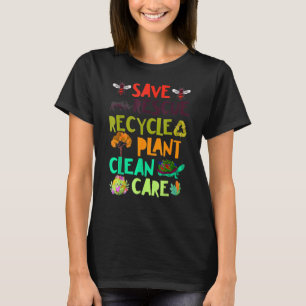 Camiseta Salvamento de Abelhas Animais Reciclares Plásticos