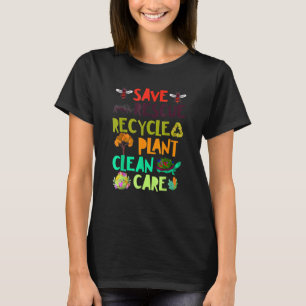Camiseta Salvamento de Abelhas Animais Reciclares Plásticos