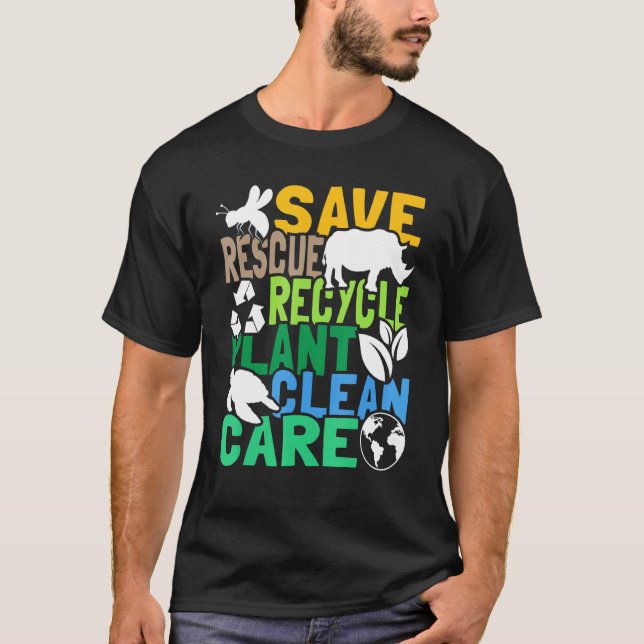 Camiseta Salvamento de Abelhas Reciclar Plástico - Terra D (Frente)