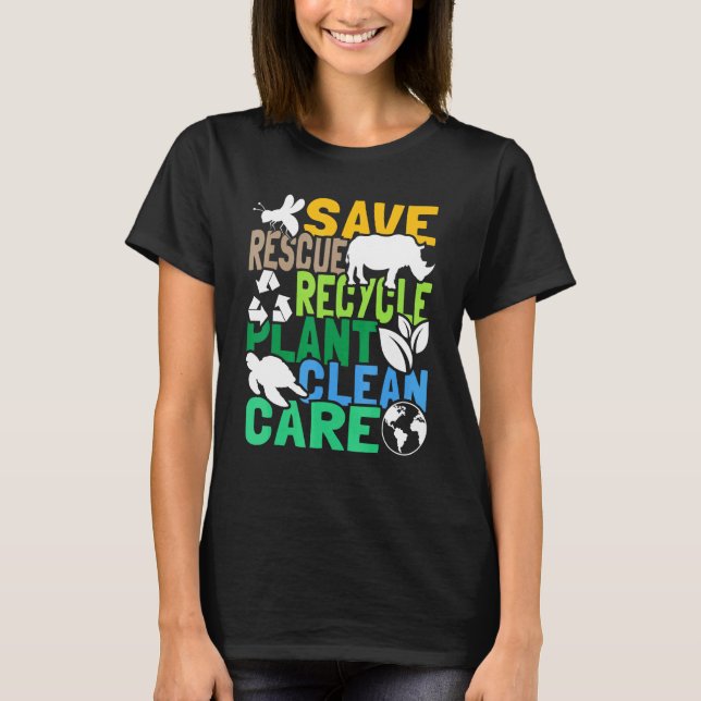 Camiseta Salvamento de Abelhas Reciclar Plástico - Terra D (Frente)