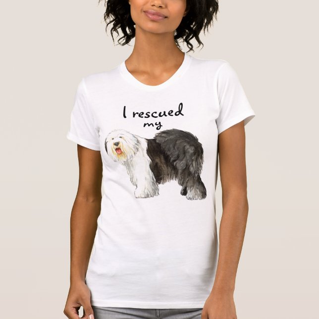 Camiseta Salvamento de Antigo Cão Inglês (Frente)