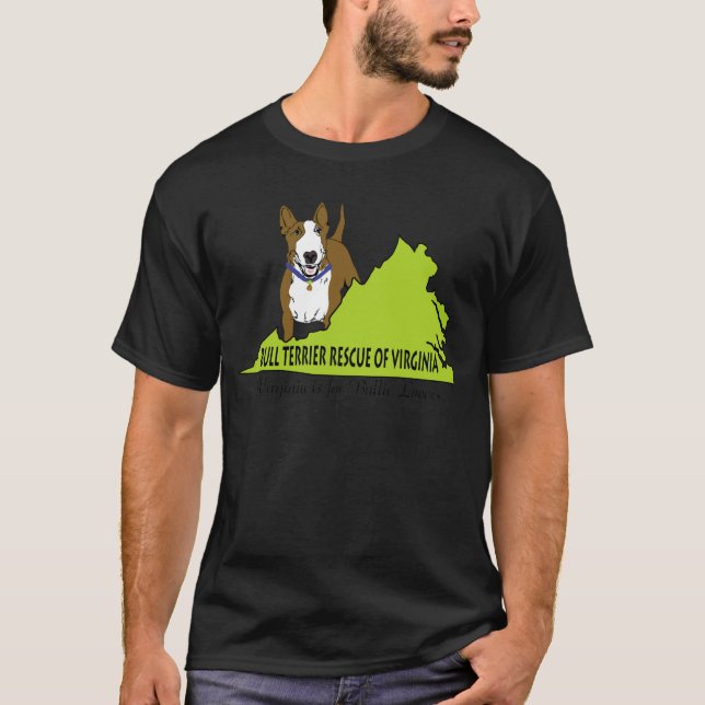 Camiseta Salvamento de bull terrier do LOGOTIPO do VA (Frente)