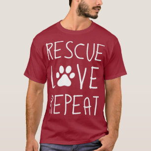 Camiseta Salvamento de Cachorros Amor Repete Consciência da