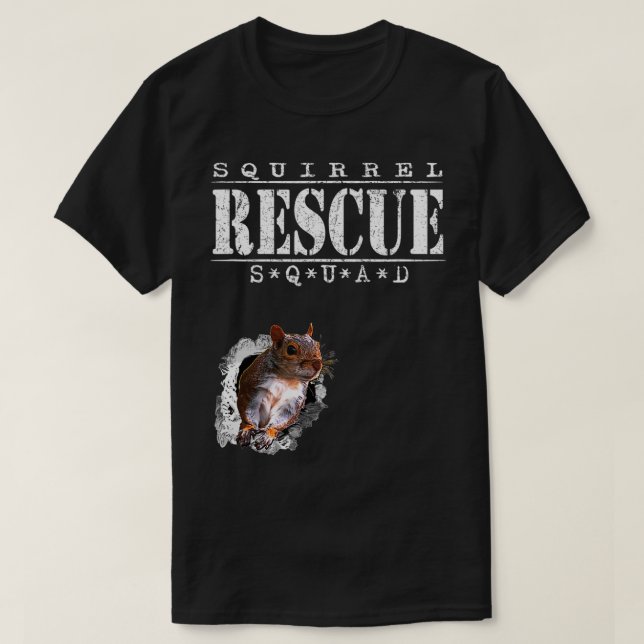 Camiseta Salvamento de Esquilo 2 (Frente do Design)
