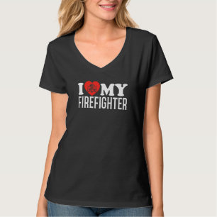 Camiseta Salvamento de Fogo Adoro Meu Bombeiro Bombeiro