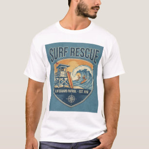 Camiseta Salvamento de Surf Patrulha de Salvavidas Est 1950