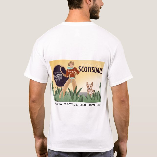 Camiseta Salvamento do cão do gado da arizona - cidade (Verso)