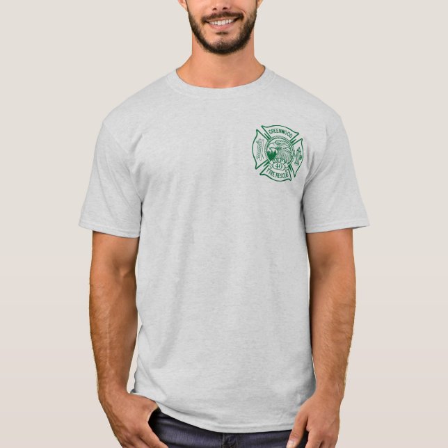Camiseta Salvamento do fogo de Greenwood (Frente)