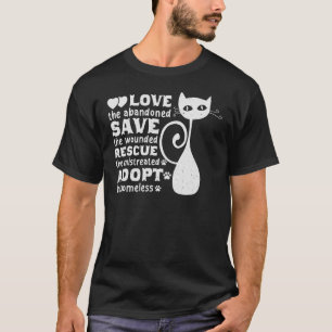 Camiseta Salvamento e Adoção de Animais Adoram Abandonados