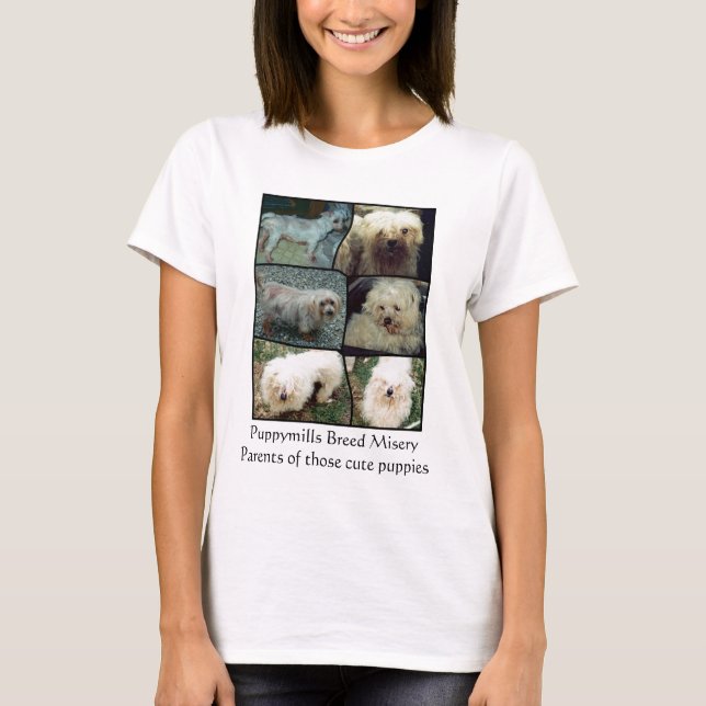 Camiseta Salvamento maltês do puppymill (Frente)