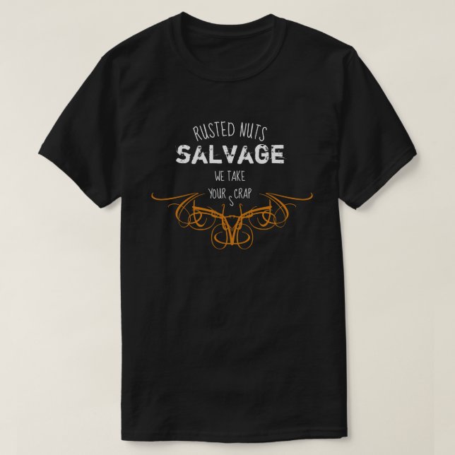 Camiseta Salvamento oxidado dos loucos nós tomamos suas (Frente do Design)