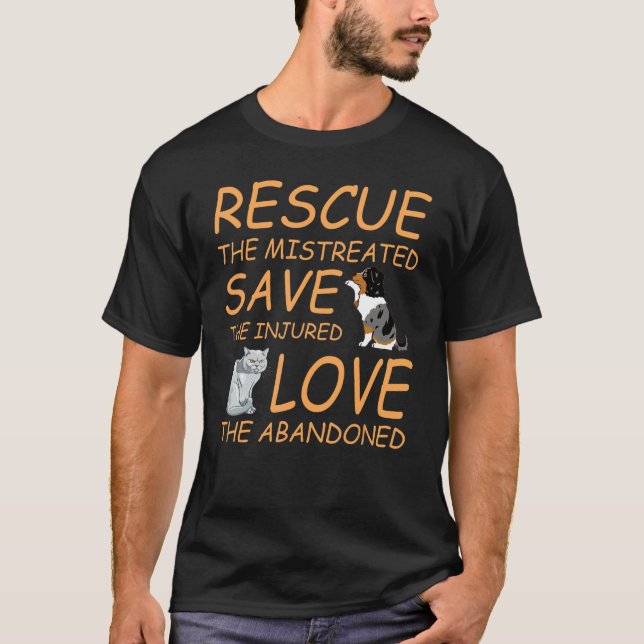 Camiseta Salvamento Salva Amor Cão Cachorro Salvador (Frente)