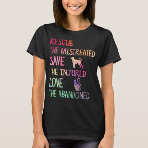 Camiseta Salvamento Salva Amor Pet Animal Shelter Slee Volu