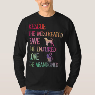 Camiseta Salvamento Salva Amor Pet Animal Shelter Slee Volu
