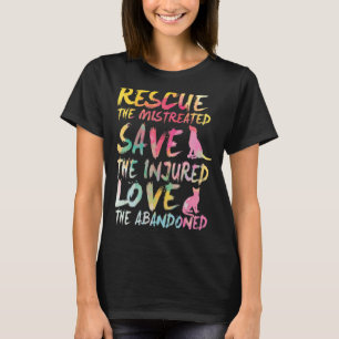 Camiseta Salvamento Salvar Amor Salvamento de Animais Fofos