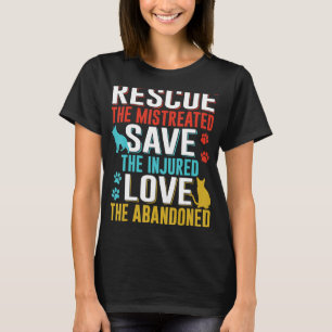 Camiseta Salvamento Salvar Animais de Amor Adotar