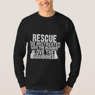 Camiseta Salvamento Salvar Cão de Salvamento de Amor Pet