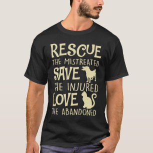 Camiseta Salvamento Salve Amor Animais Fofos Salvam Cão Gat