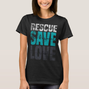Camiseta Salvamento Salve Amor Animal Rescut Dog