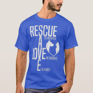 Camiseta Salvamento Salve Amor Cão Engraçado Resgate Animal