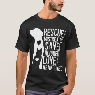 Camiseta Salvamento Salve Amor Salvamento Animal Cão Ressur