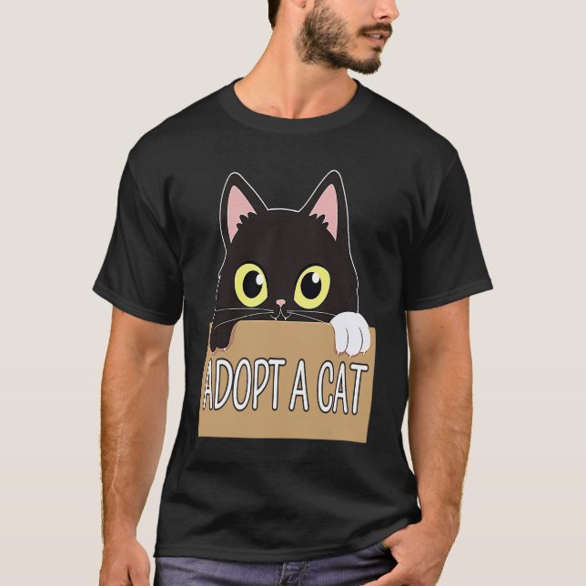 Camiseta Salvando Gatos, Adotar Um Ca (Frente)