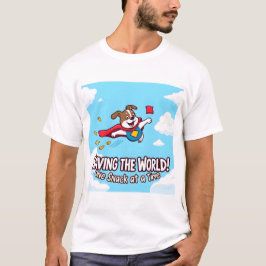 Camiseta Salvando o mundo: um passo de cada vez
