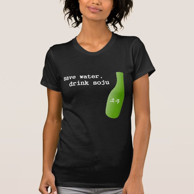 Camiseta Salvar a água, bebida Soju! (Frente)