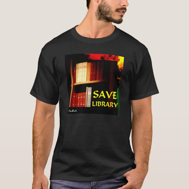 Camiseta Salvar a biblioteca 1 (Frente)