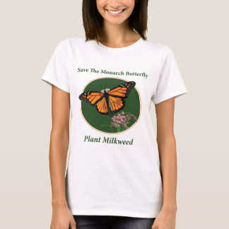 Camiseta Salvar a borboleta de monarca - Milkweed da planta