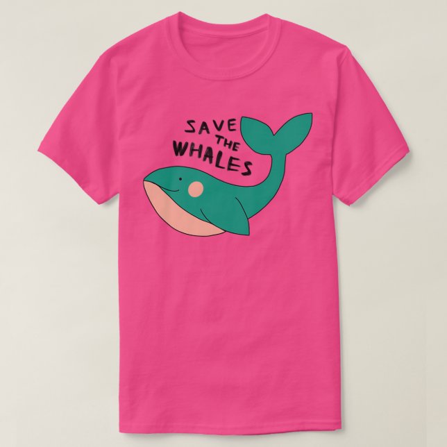Camiseta Salvar A Conservação Das Baleias (Frente do Design)