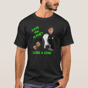 Camiseta Salvar a cortiça do planeta ....... uma vaca!