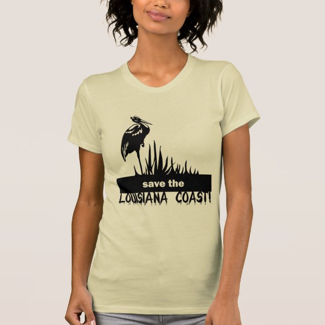 Camiseta Salvar a costa de Louisiana (Frente)