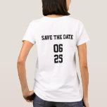 Camiseta Salvar a data correspondente ao estilo de esportes<br><div class="desc">Estilo Esportivo Correspondente Casal Bride Salvar a Camisa de Data T</div>