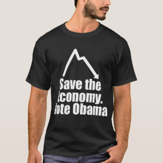 Camiseta Salvar a economia, voto Obama