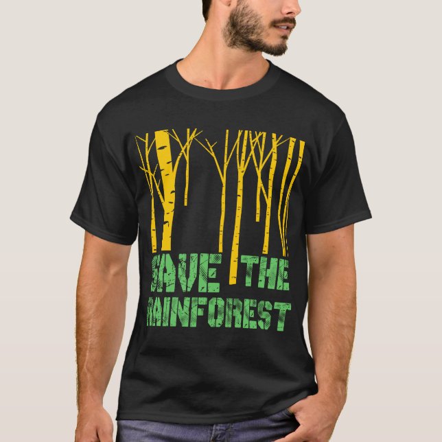 Camiseta Salvar a floresta húmida (Frente)