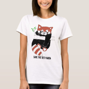 Camiseta Salvar a panda vermelha aka FireFox