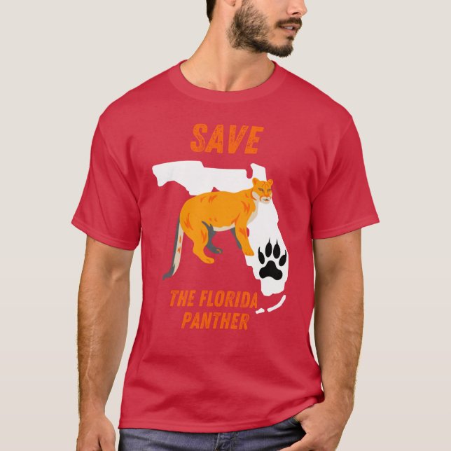 Camiseta Salvar A Pantera Da Flórida (Frente)