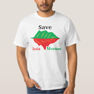 Camiseta Salvar a parte dianteira de Rosia Monatana