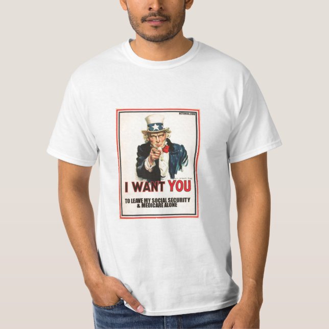CAMISETA SALVAR A SEGURANÇA SOCIAL & O MEDICARE (Frente)
