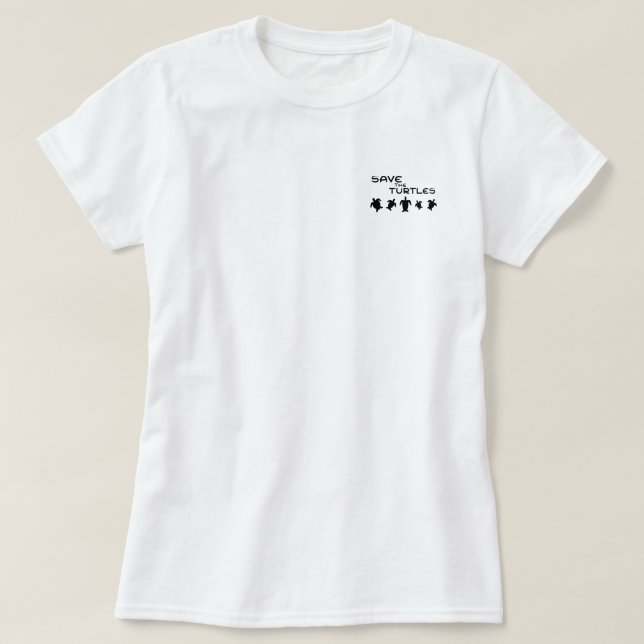 Camiseta Salvar a tartaruga de mar (Frente do Design)